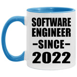 Software Engineer Since 2022 - 11oz Accent Mug Blue