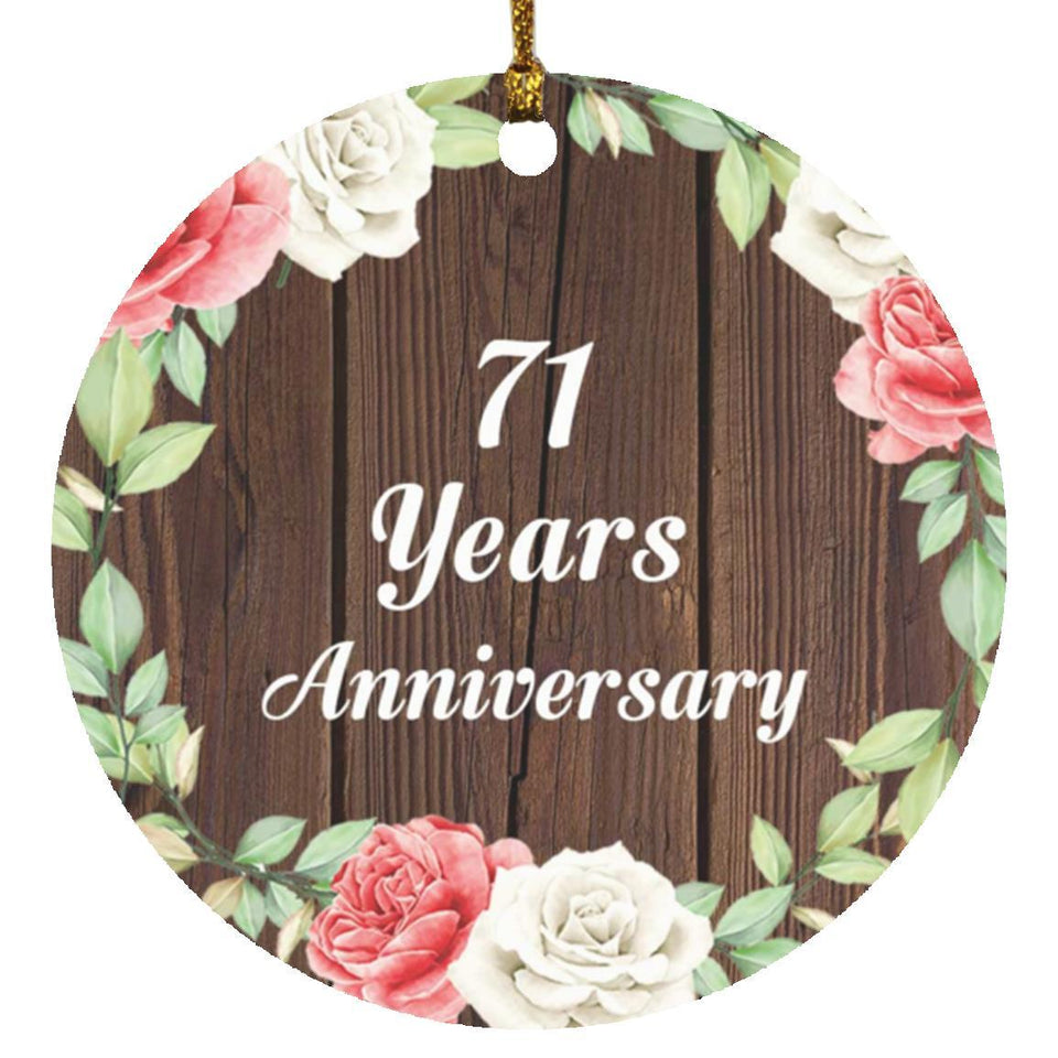 71st Anniversary 71 Years Anniversary - Circle Ornament A