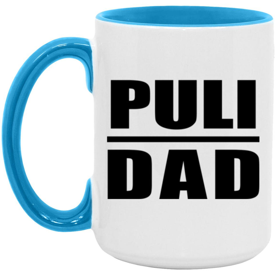 Puli Dad - 15oz Accent Mug Blue