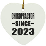 Chiropractor Since 2023 - Heart Ornament