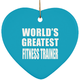 World's Greatest Fitness Trainer - Heart Ornament