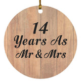 14 Years As Mr & Mrs - Circle Ornament C