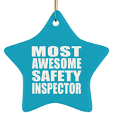 Most Awesome Safety Inspector - Star Ornament