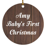Amy Baby's First Christmas - Circle Ornament D