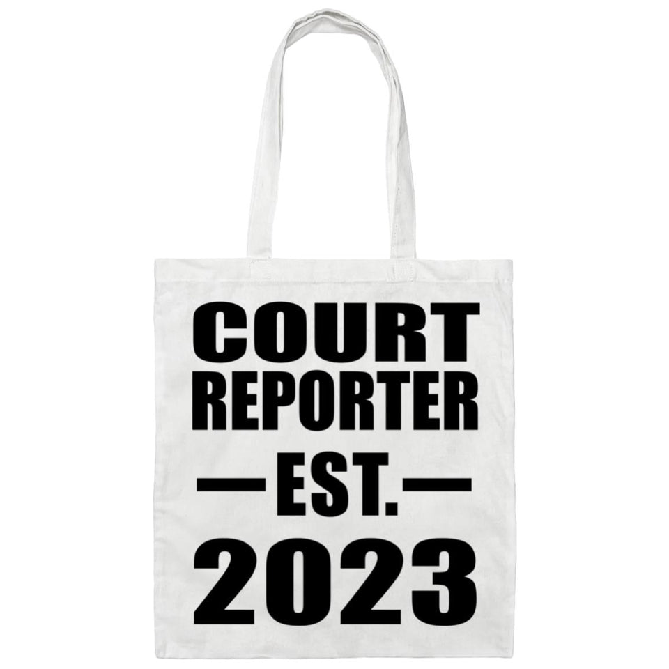Court Reporter Established EST. 2023 - Tote Bag White