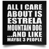 All I Care About Is Estrela Mountain Dog - Poster Square