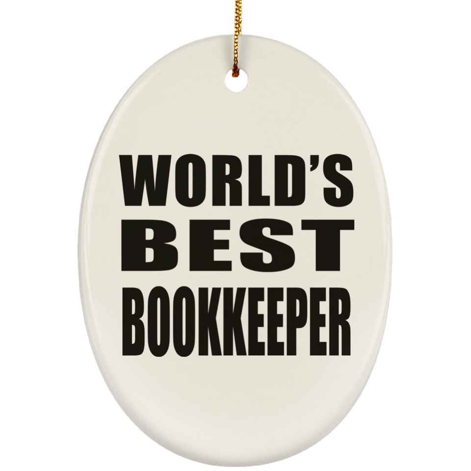 World's Best Bookkeeper - Oval Ornament