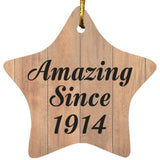 110th Birthday Amazing Since 1914 - Star Ornament C