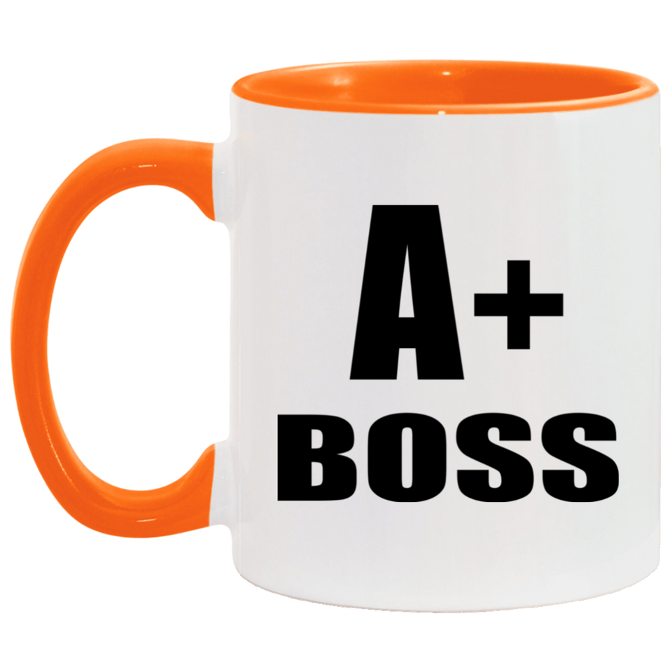 A+ Boss - 11oz Accent Mug Orange