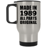 35th Birthday Made in 1989 All Parts Original - Silver Travel Mug