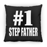 Number One #1 Step Father - Throw Pillow Black