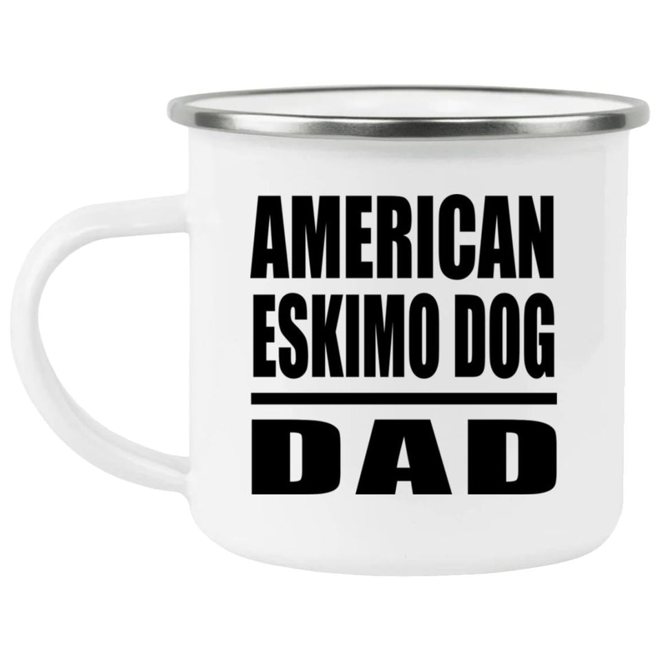 American Eskimo Dog Dad - 12oz Camping Mug