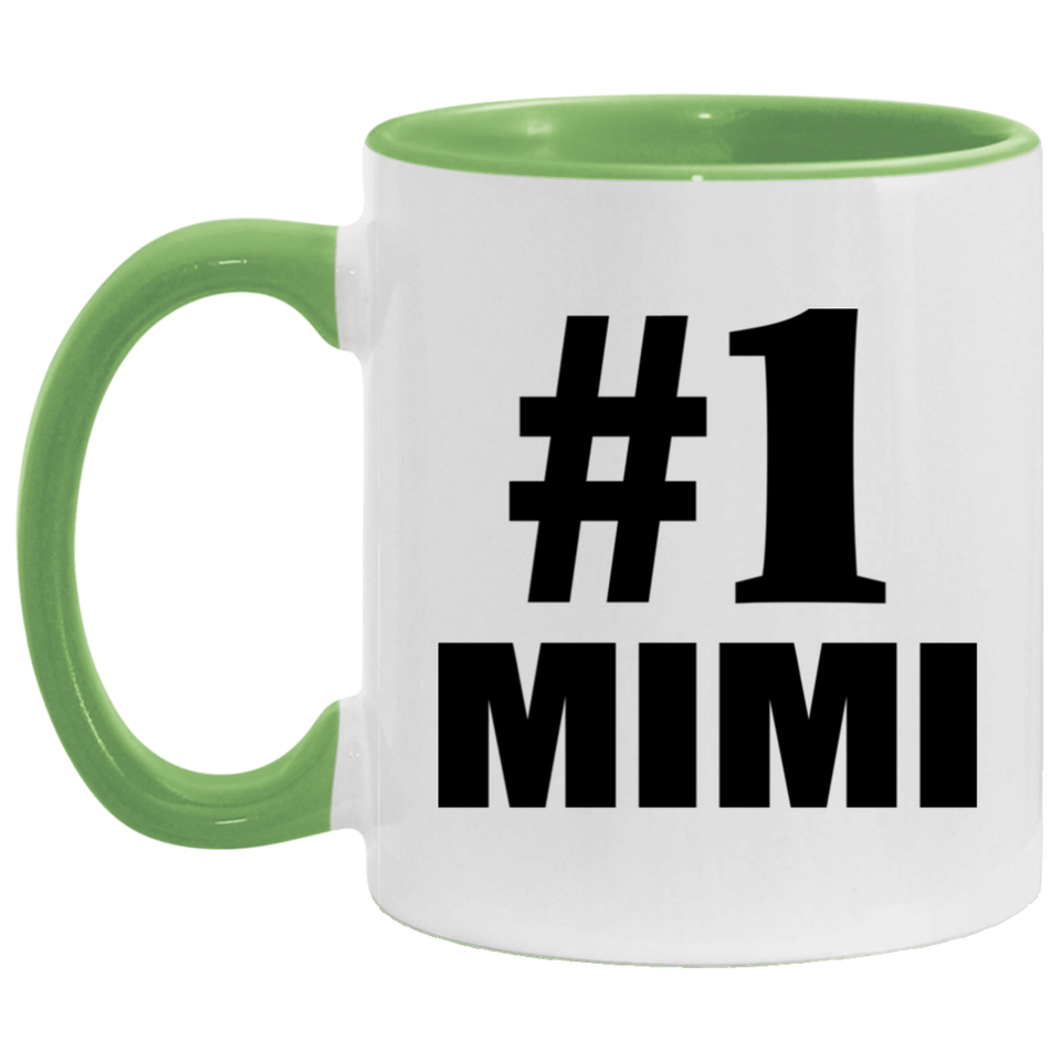 Number One #1 Mimi - 11oz Accent Mug Green