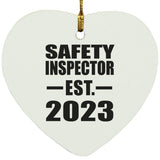 Safety Inspector Established EST. 2023 - Heart Ornament
