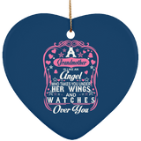 Grandmother Is Like An Angel Takes You Under Her Wings - Heart Ornament