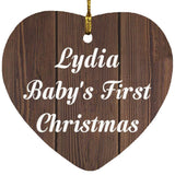 Lydia Baby's First Christmas - Heart Ornament D