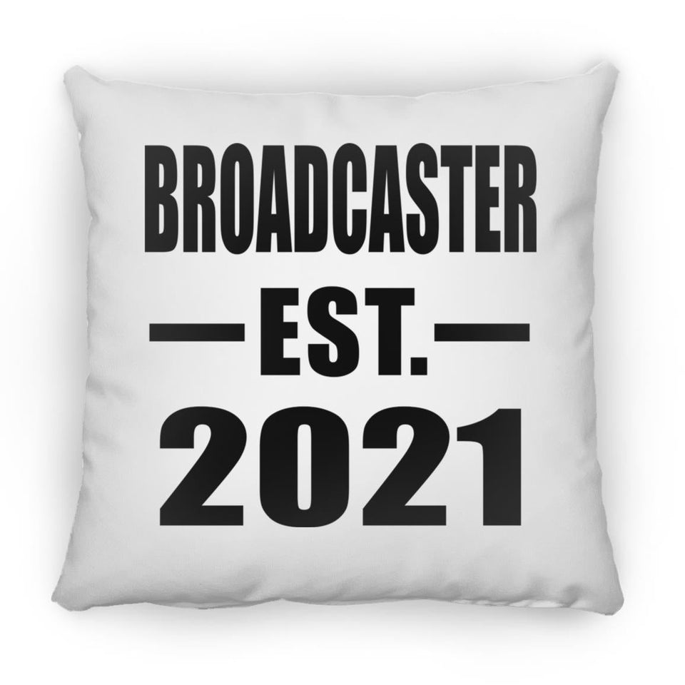 Broadcaster Established EST. 2021 - Throw Pillow