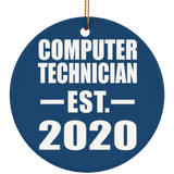 Computer Technician Established EST. 2020 - Circle Ornament