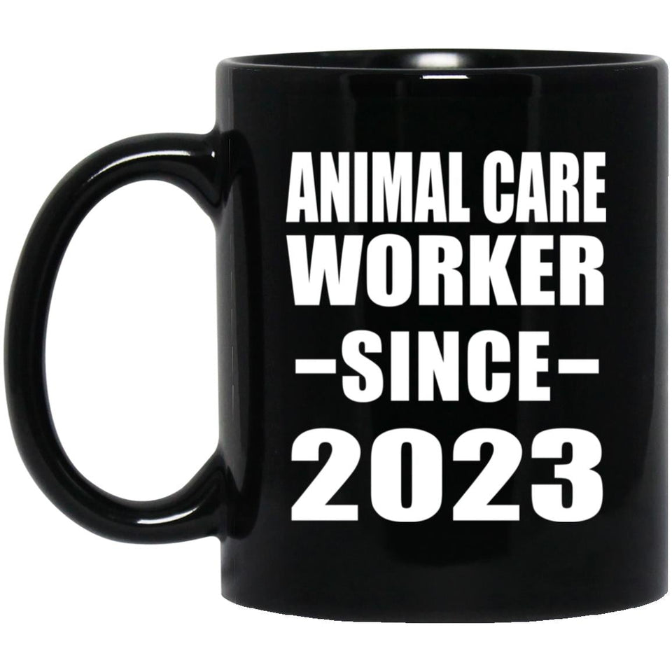 Animal Care Worker Since 2023 - 11oz Coffee Mug Black