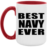 Best Navy Ever - 15oz Accent Mug Red