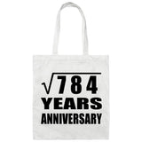 28th Anniversary Square Root of 784 Years Anniversary - Tote Bag White