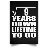 3rd Anniversary Square Root of 9 Years Lifetime To Go - Poster Portrait