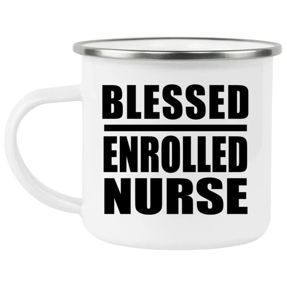 Blessed Enrolled Nurse - 12oz Camping Mug