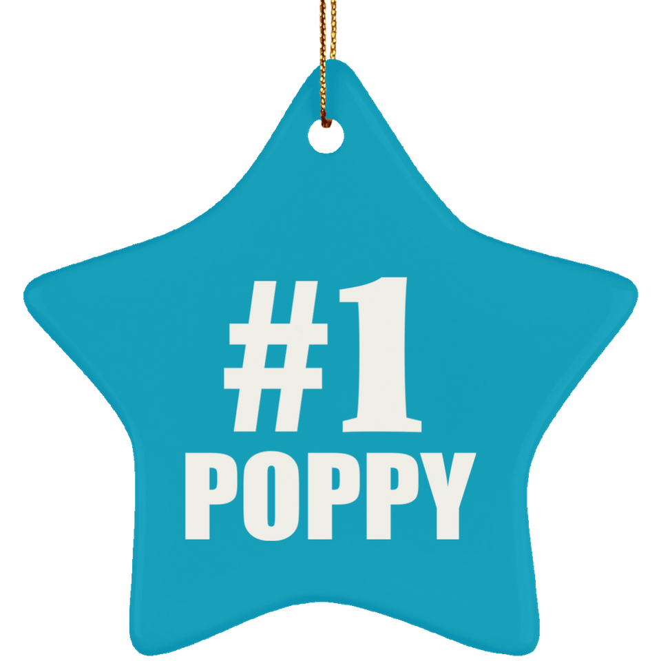 Number One #1 Poppy - Star Ornament