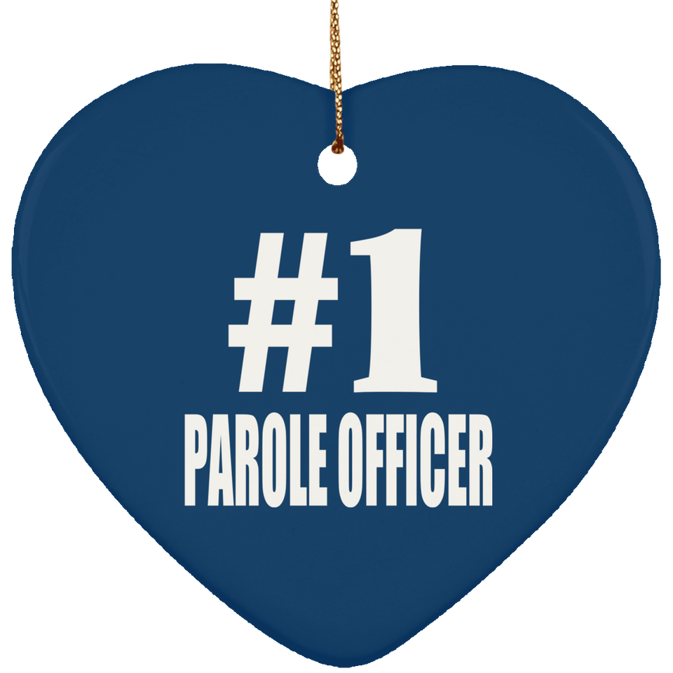Number One #1 Parole Officer - Heart Ornament