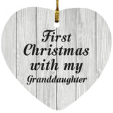 First Christmas With My Granddaughter - Heart Ornament F