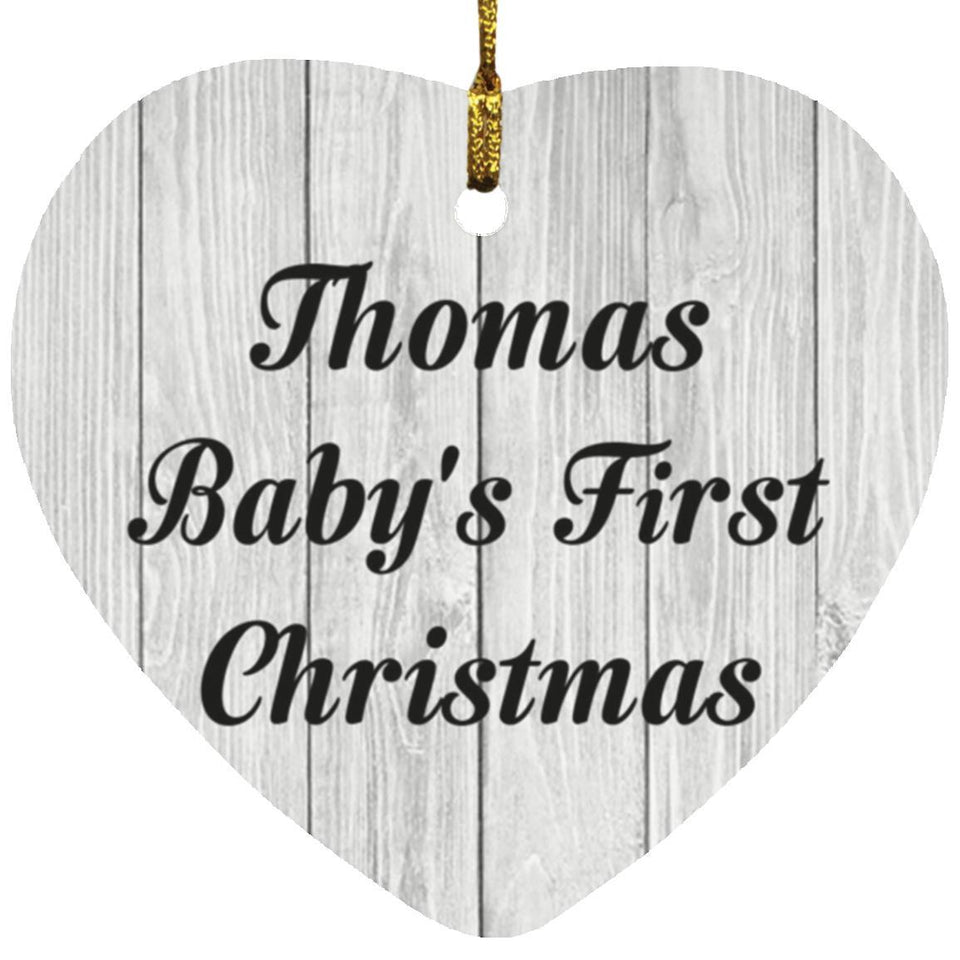 Thomas Baby's First Christmas - Heart Ornament F