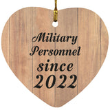 Military Personnel Since 2022 - Heart Ornament C