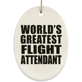 World's Greatest Flight Attendant - Oval Ornament