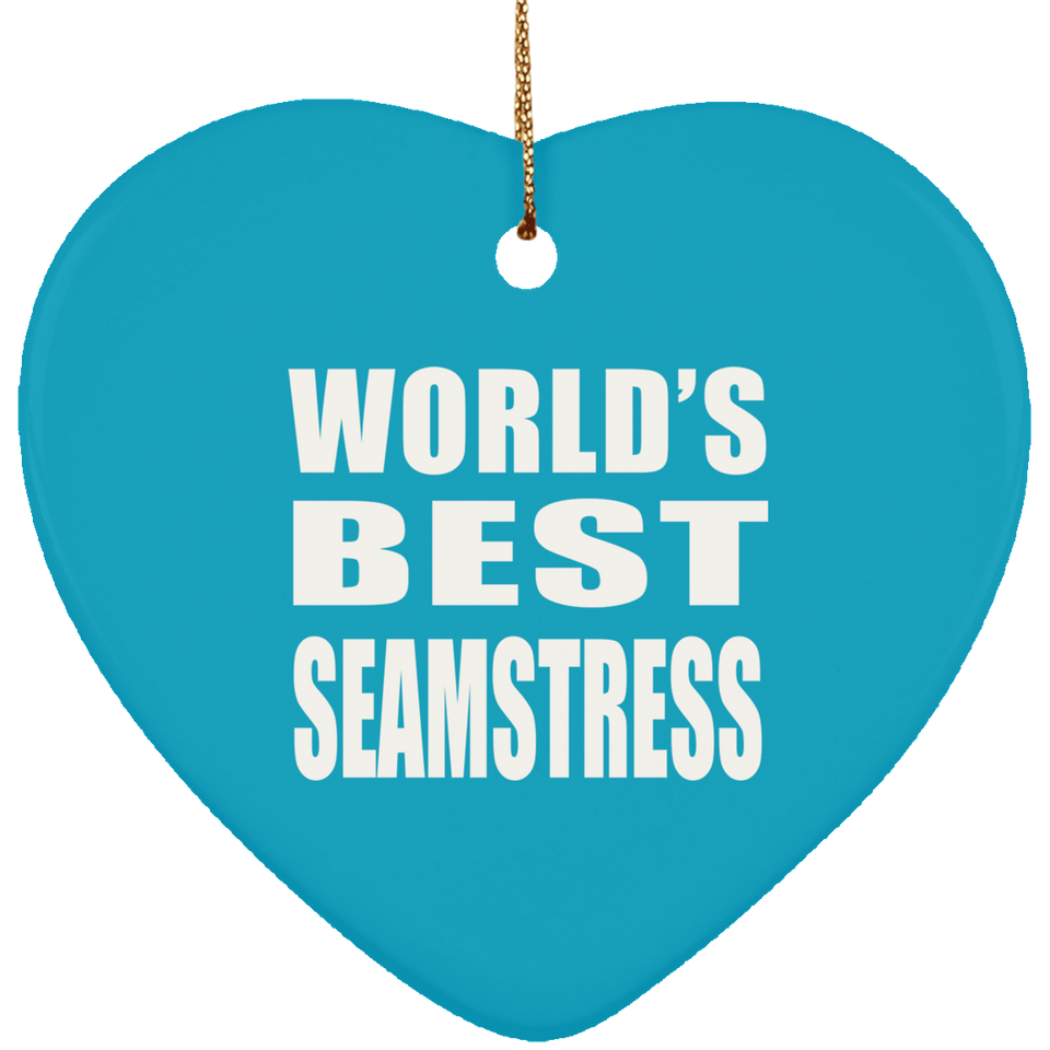 World's Best Seamstress - Heart Ornament