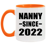 Nanny Since 2022 - 11oz Accent Mug Orange