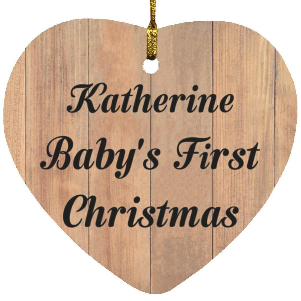 Katherine Baby's First Christmas - Heart Ornament C