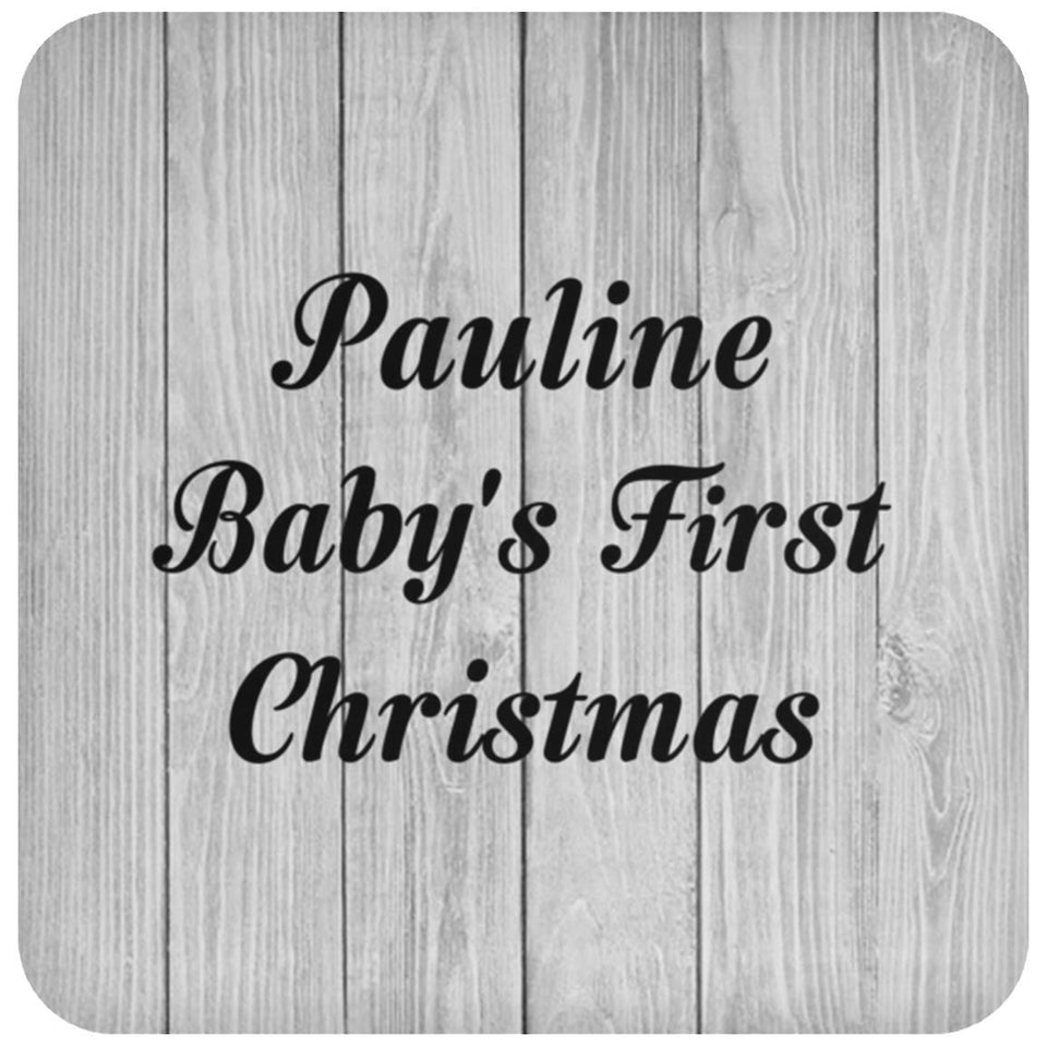 Pauline Baby's First Christmas - Drink Coaster F