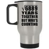 83rd Anniversary Square Root of 6889 Years Who's Counting - Silver Travel Mug