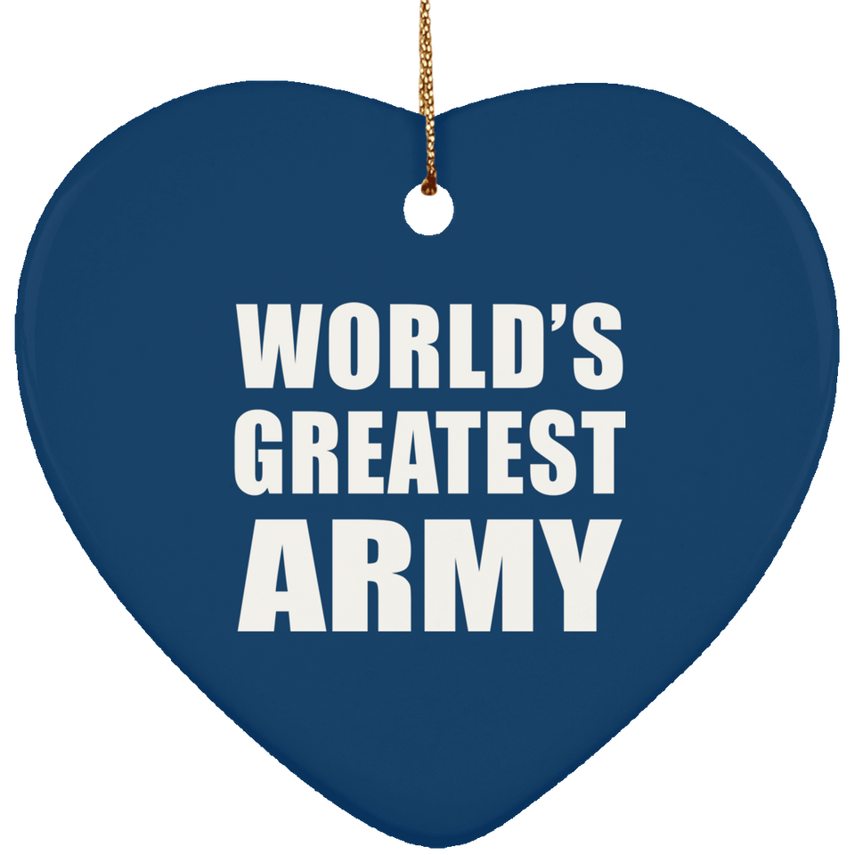 World's Greatest Army - Heart Ornament
