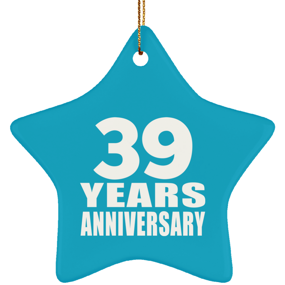 39th Anniversary 39 Years - Star Ornament