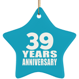 39th Anniversary 39 Years - Star Ornament