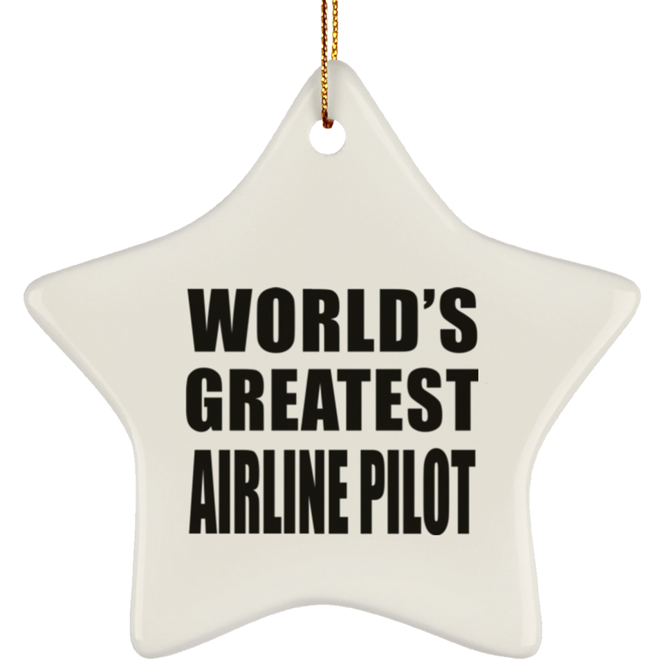 World's Greatest Airline Pilot - Star Ornament