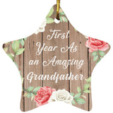 First Year As An Amazing Grandfather - Star Ornament B