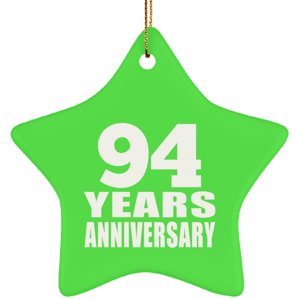 94th Anniversary 94 Years - Star Ornament