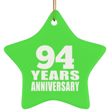 94th Anniversary 94 Years - Star Ornament