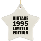 29th Birthday Vintage 1995 Limited Edition - Star Ornament