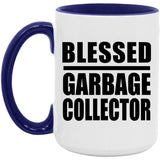 Blessed Garbage Collector - 15oz Accent Mug Purple