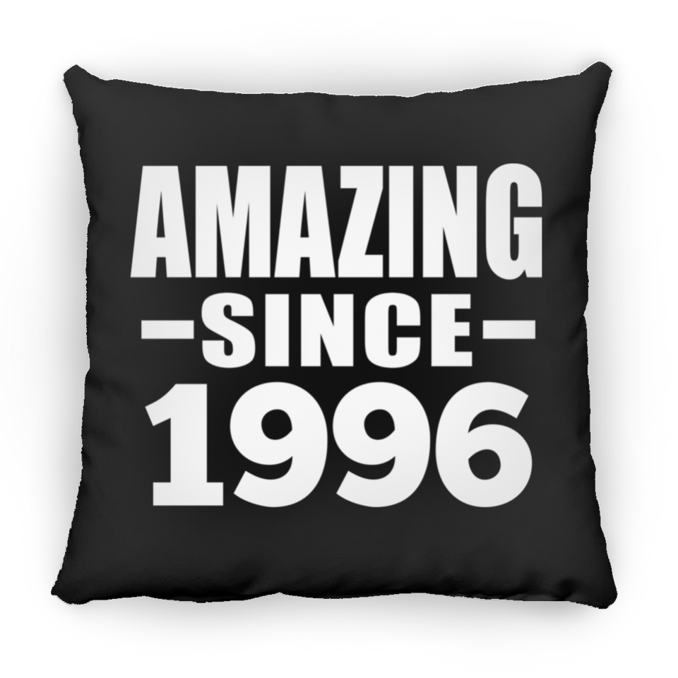 28th Birthday Amazing Since 1996 - Throw Pillow Black