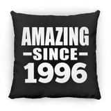 28th Birthday Amazing Since 1996 - Throw Pillow Black