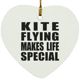 Kite Flying Makes Life Special - Heart Ornament